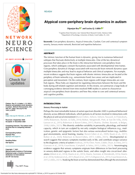 Atypical Core-Periphery Brain Dynamics in Autism