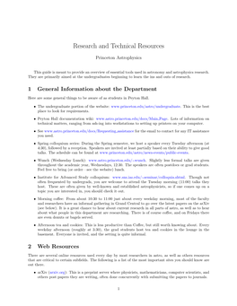 Research and Technical Resource Guide