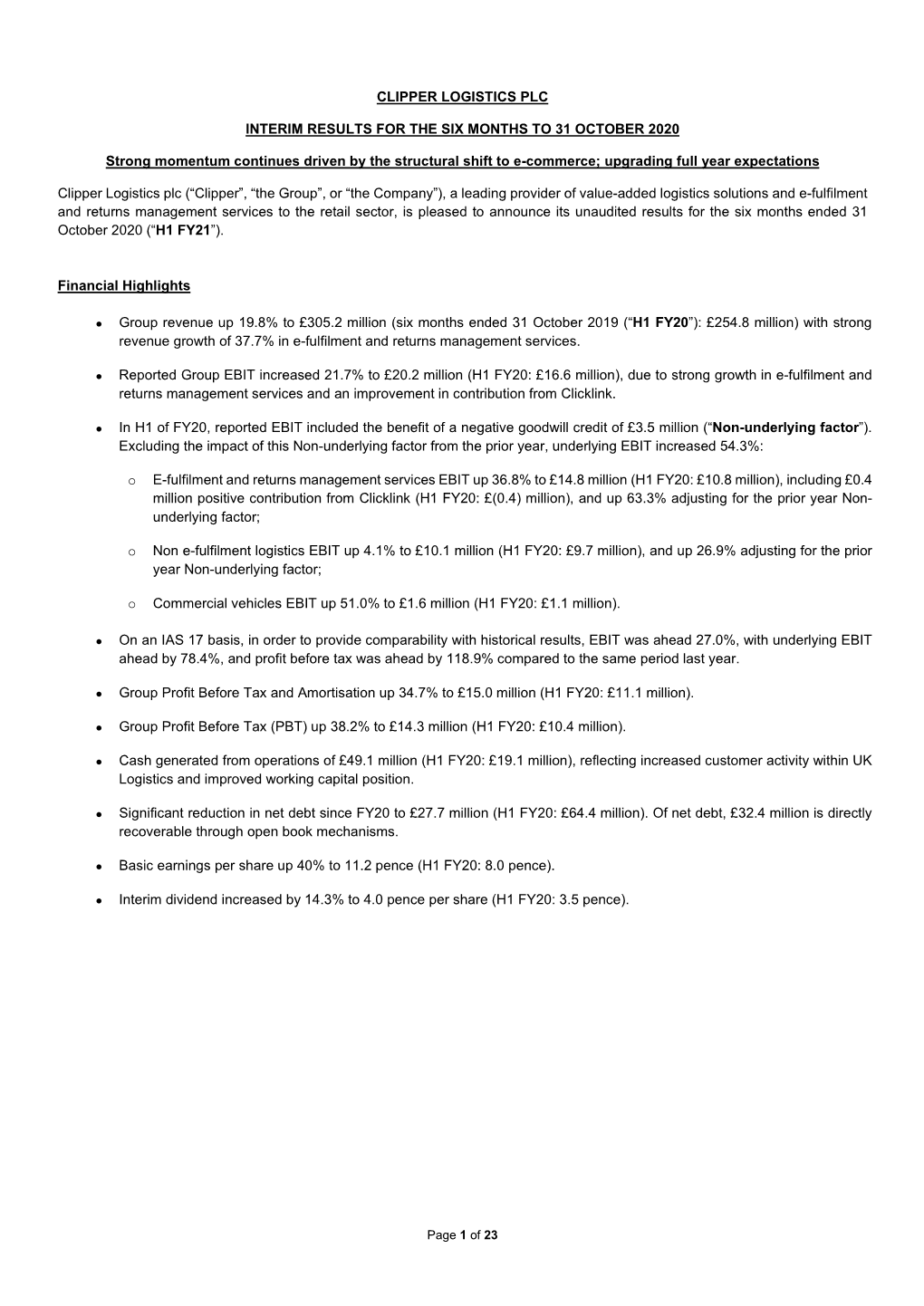 Interim Results Combined V1