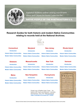 Northeastern Native Communities Research Guide
