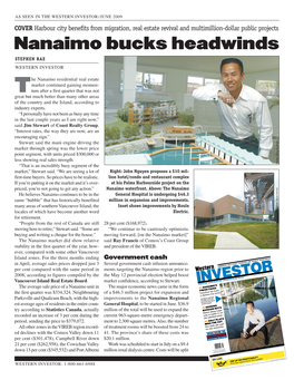 Nanaimo Bucks Headwinds Stephen Rae Western Investor