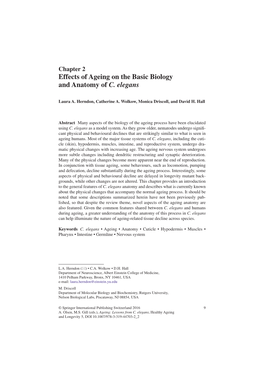 Effects of Ageing on the Basic Biology and Anatomy of C. Elegans
