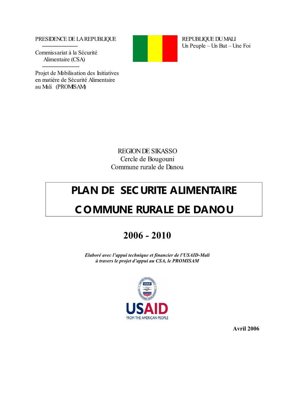 Region De Sikasso Republique Du Mali