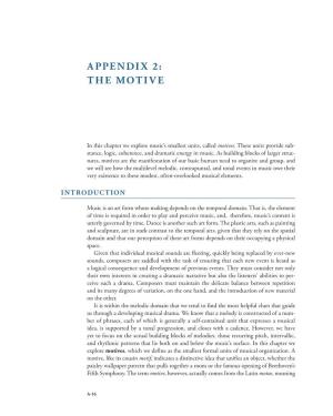 Appendix 2: the Motive