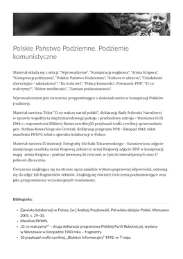 Polskie Państwo Podziemne. Podziemie Komunistyczne