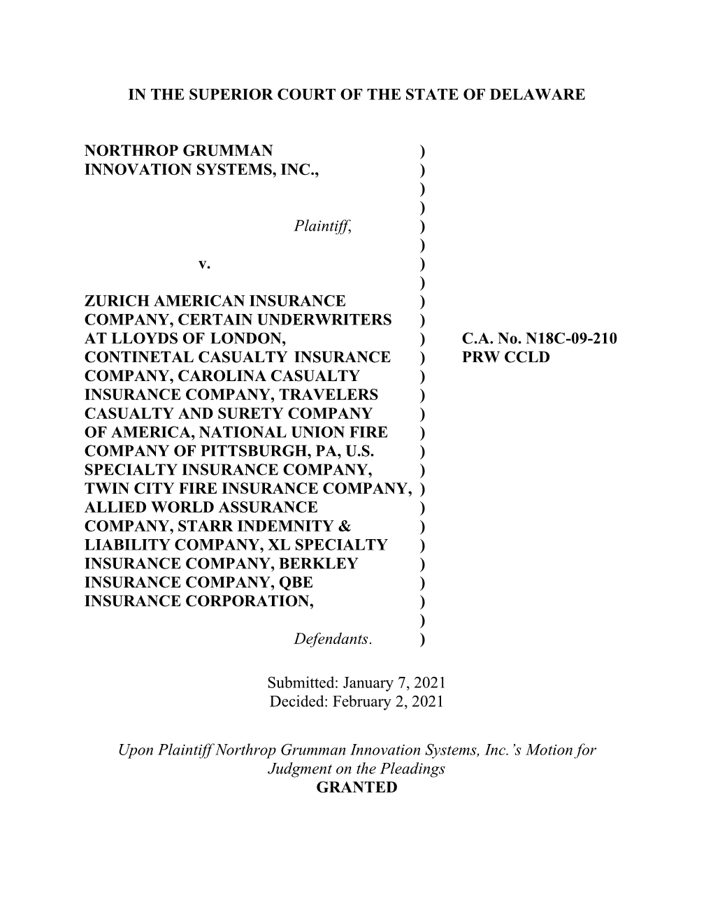 Northrop Grumman V Zurich American .Pdf