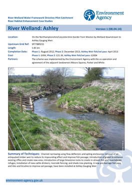 River Welland: Ashley Version 1 (08.04.14)