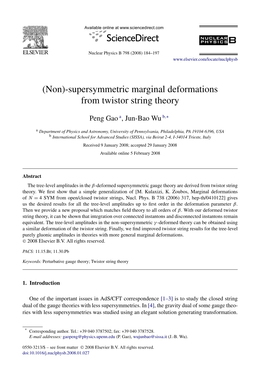 (Non)-Supersymmetric Marginal Deformations from Twistor String Theory