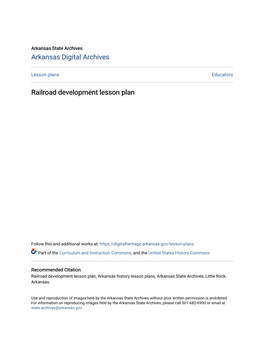 Railroad Development Lesson Plan