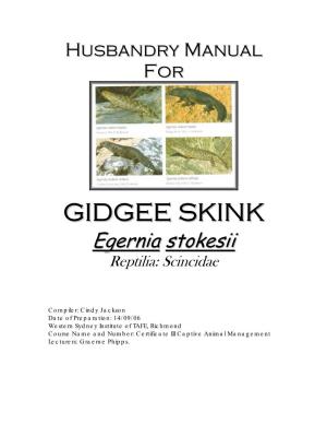 Gidgee Skinks Range from 10.5 to 12 Inches in Length with a Stout Body and Rough Edged Scales, Which Are Used to Help Minimize Water Loss