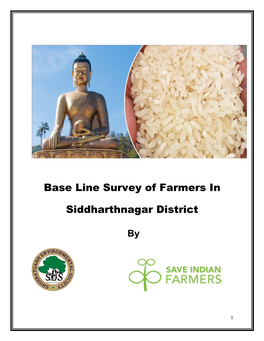 Base Line Survey of Farmers in Siddharthnagar District