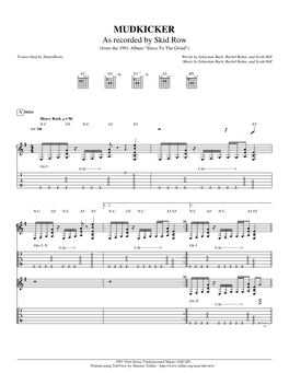 Mudkicker Guitar Tab