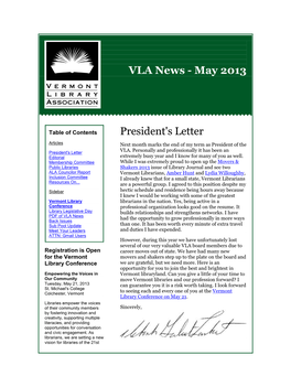 VLA News - May 2013