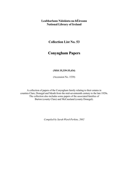 Conyngham Papers