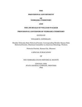 Government of Nebraska and Walker Journals