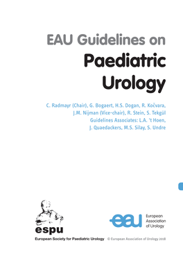 EAU Guidelines on Paediatric Urology 2018