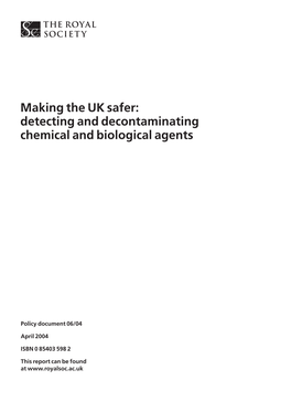 Detecting and Decontaminating Chemical and Biological Agents