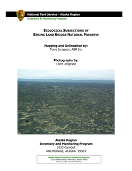 Landscape-Level Mapping of Ecological Units for the Bering Land Bridge National Preserve