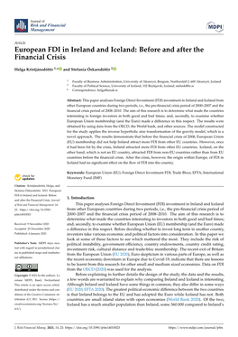 European FDI in Ireland and Iceland: Before and After the Financial Crisis