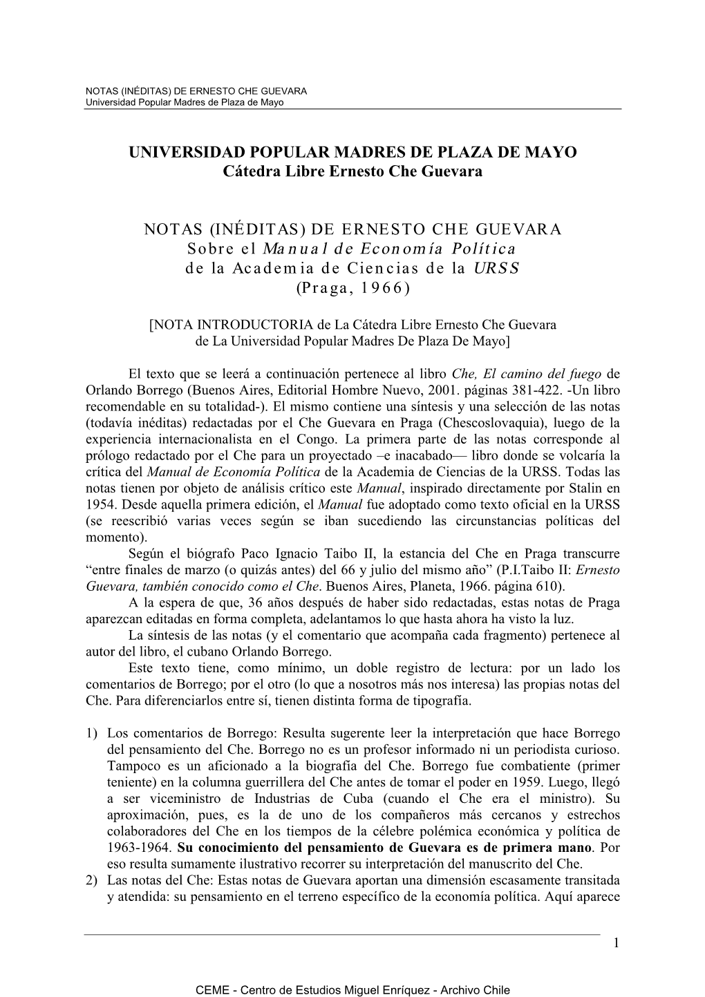 El Camino Del Fuego De Orlando Borrego (Buenos Aires, Editorial Hombre Nuevo, 2001