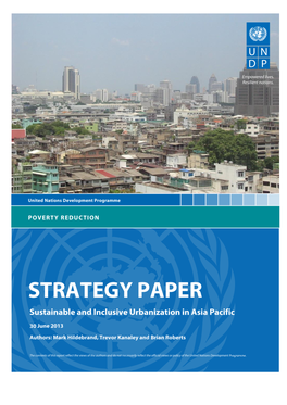 Sustainable and Inclusive Urbanization in Asia Pacific