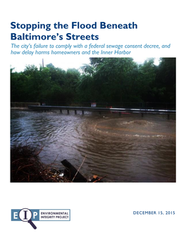 Stopping the Flood Beneath Baltimore's Streets