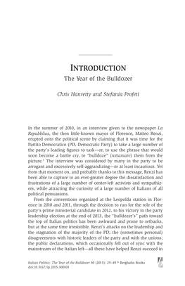 Introduction the Year of the Bulldozer