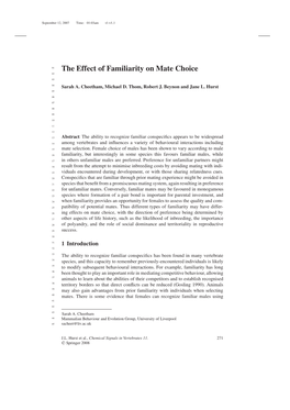 The Effect of Familiarity on Mate Choice 02
