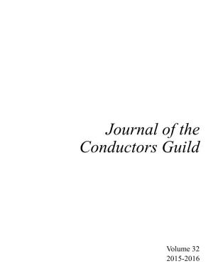 Journal of the Conductors Guild