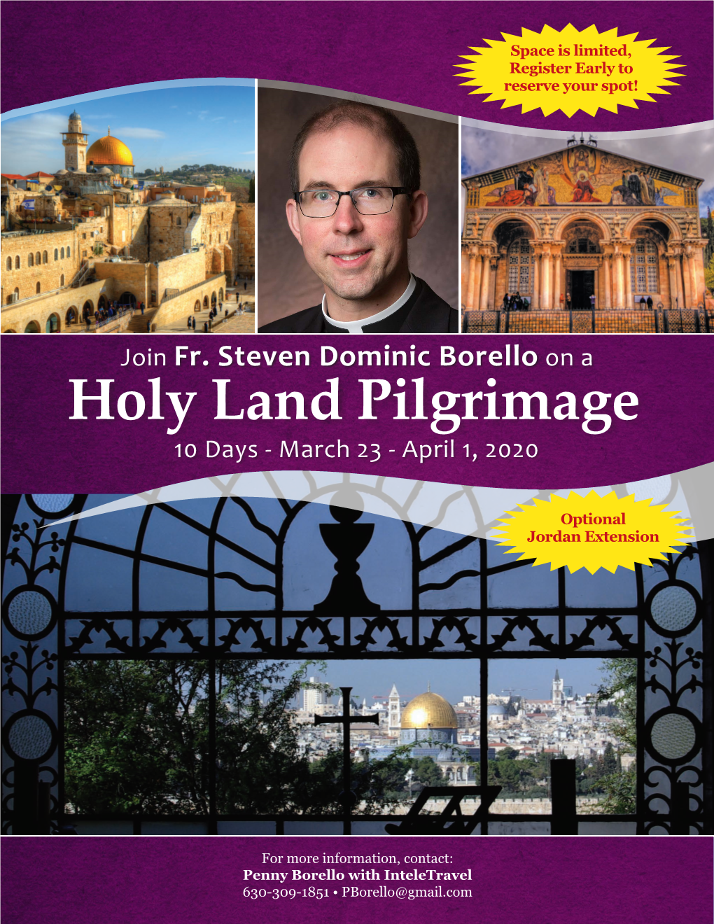 Holy Land Pilgrimage 10 Days - March 23 - April 1, 2020