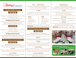 Shirley's Website Menu 11X8.5 Inches