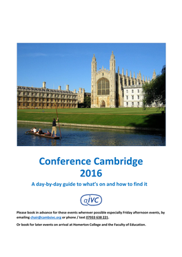 Conference Cambridge 2016