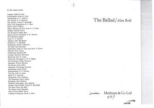 The Ballad/Alan Bold Methuen & Co