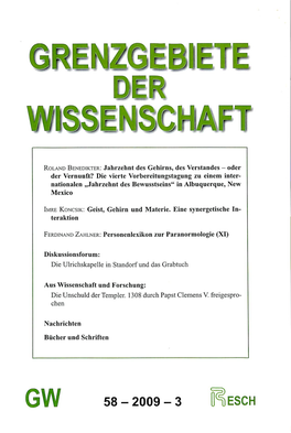 Grenzgebiete Wissenschaft