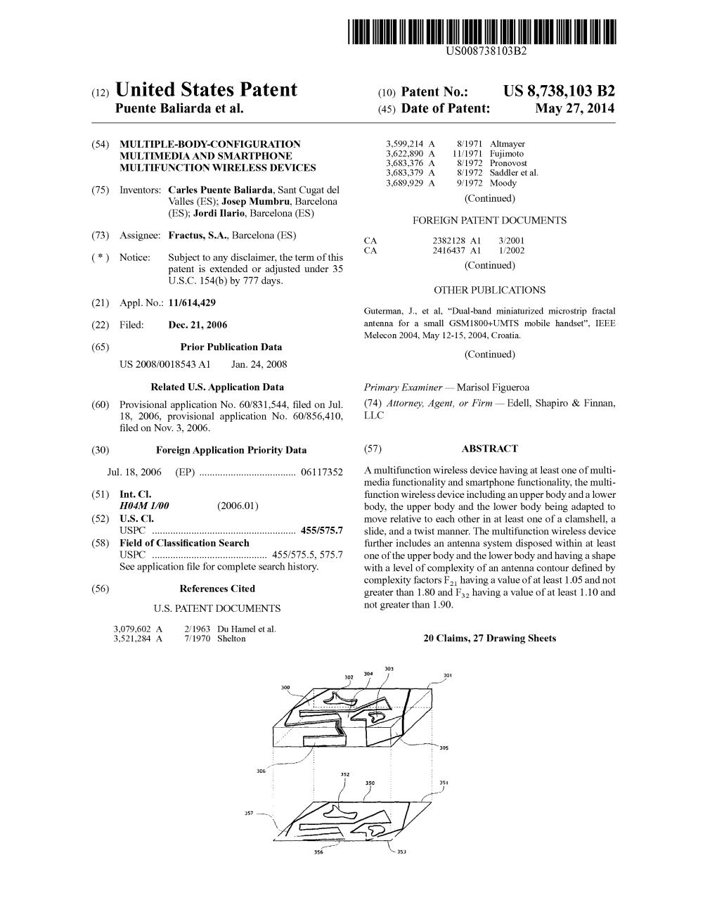 (12) United States Patent (10) Patent No.: US 8,738,103 B2 Puente Baliarda Et Al