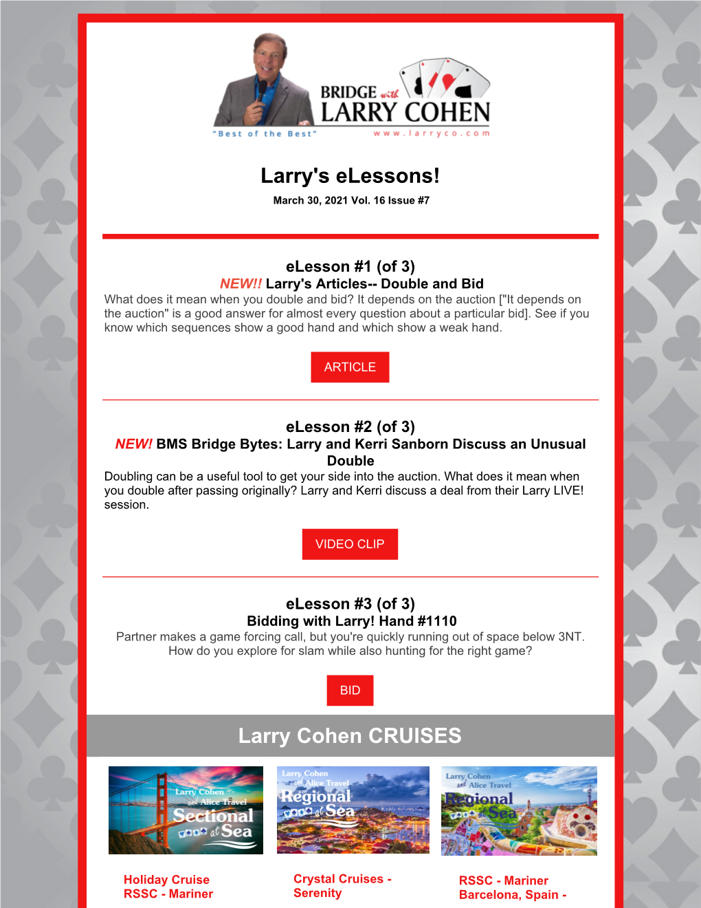 Larry's WEBINARS