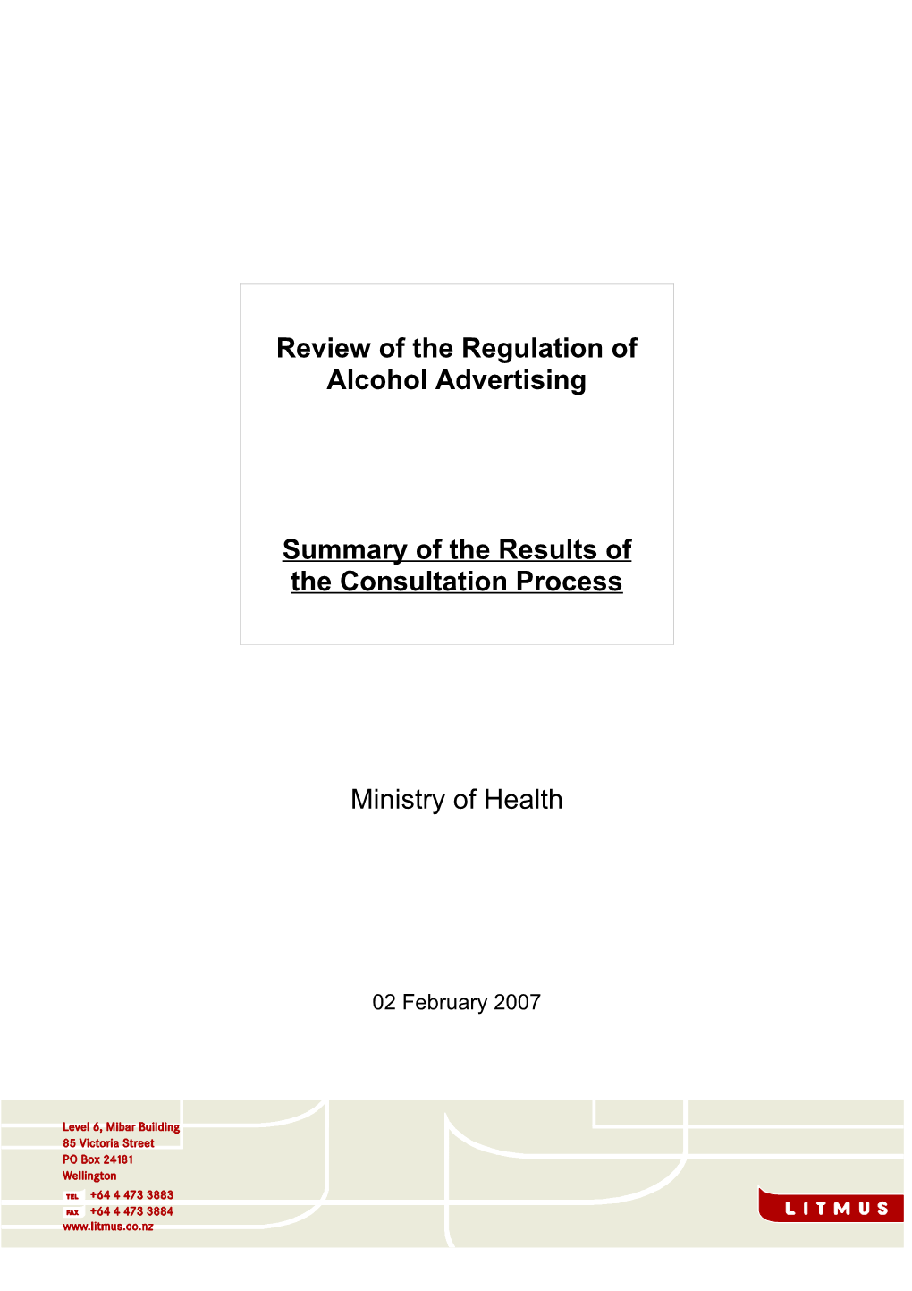 Review of the Regulation of Alcohol Advertising