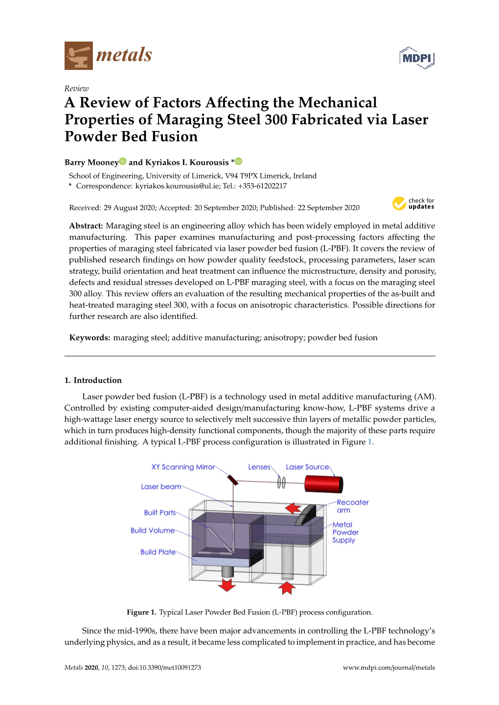 A Review of Factors Affecting the Mechanical Properties of Maraging