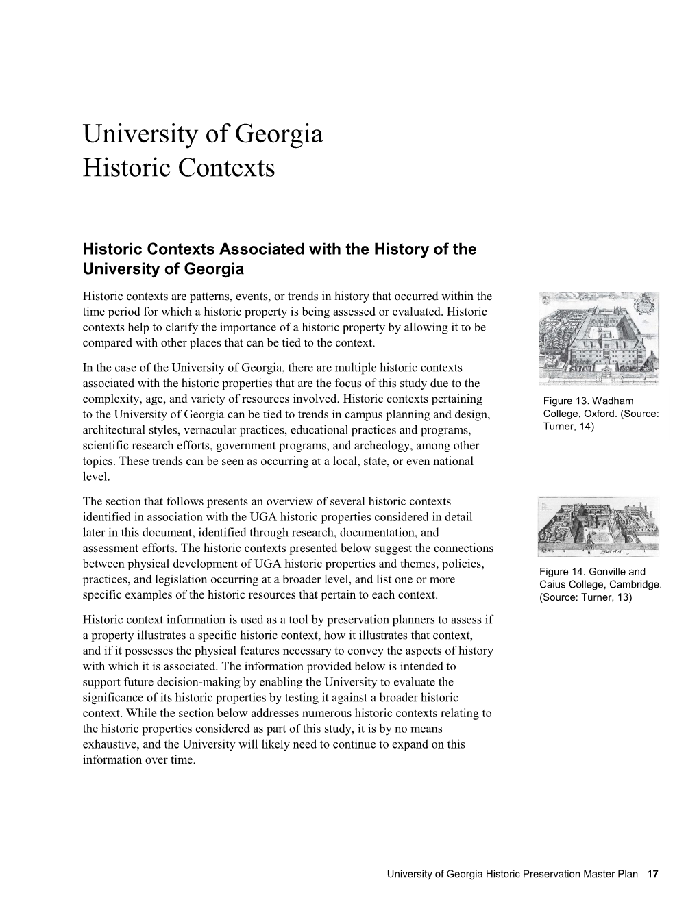 University of Georgia Historic Contexts