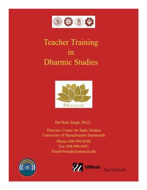 Teacher Training in Dharmic Studies