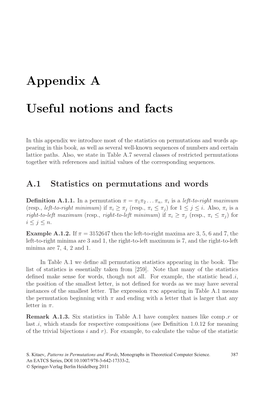 Appendix a Useful Notions and Facts