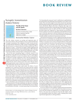 Synaptic Transmission Makes History