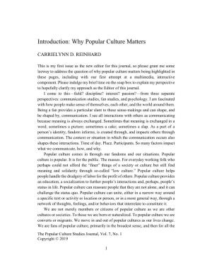 Introduction: Why Popular Culture Matters