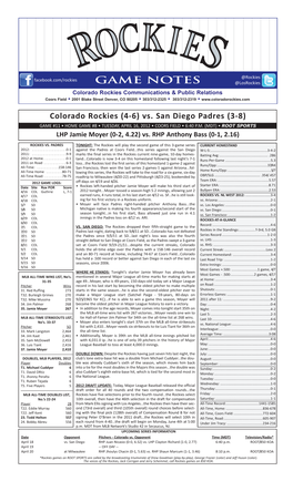 Jamie Moyer (0-2, 4.22) Vs