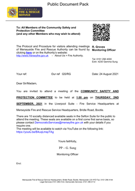 (Public Pack)Agenda Document for Community Safety and Protection Committee, 02/09/2021 13:00