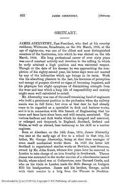 Obituary. James Abernethy, 1814-1896