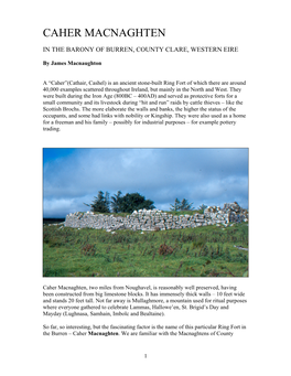 Caher Macnaghten in the Barony of Burren, County Clare, Western Eire