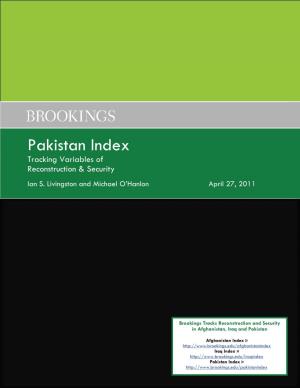 Pakistan Index Tracking Variables of Reconstruction & Security