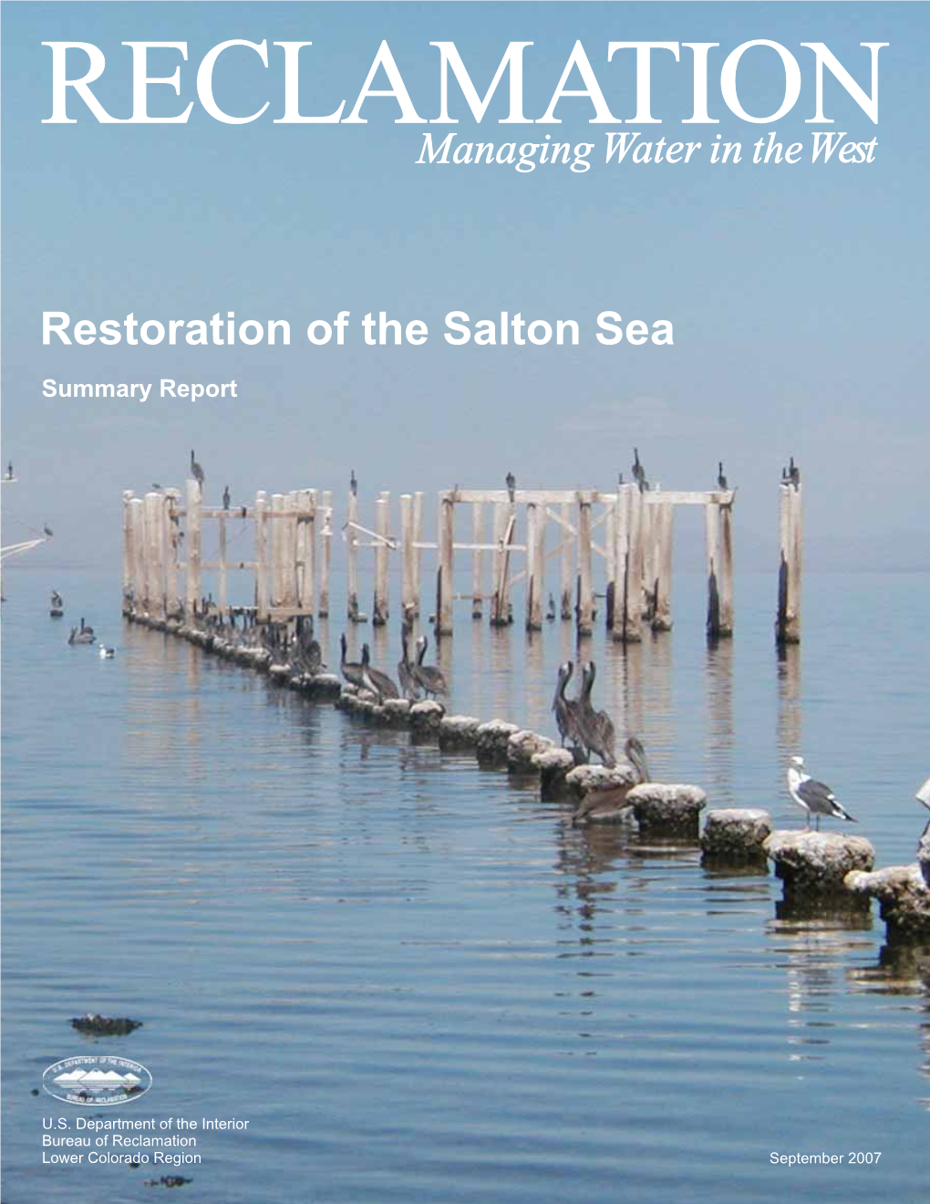 Restoration of the Salton Sea Summary Report