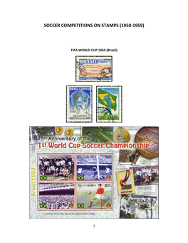 Soccer Competitions on Stamps (1950-1959)